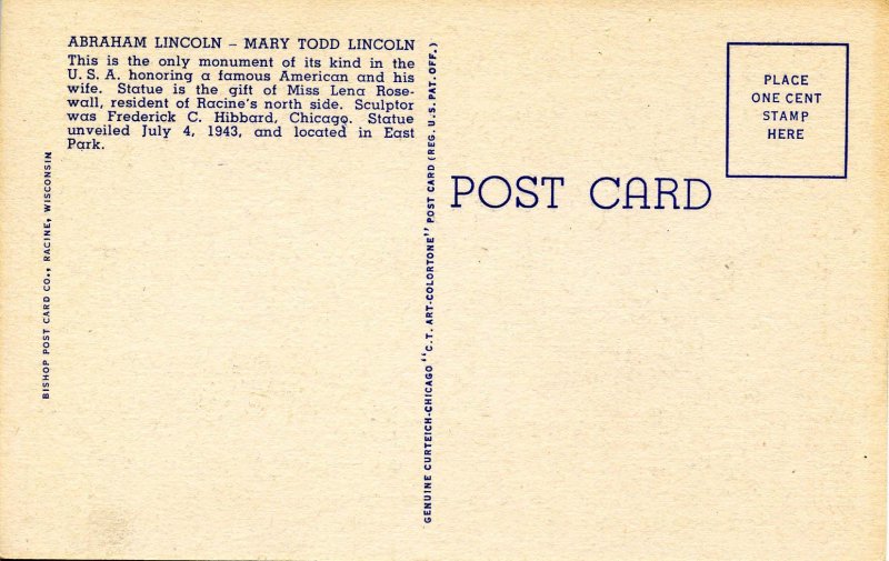 WI - Racine. Lincoln-Todd Monument