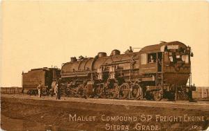 c1910 Postcard Mallet Compound S.P. Freight Engine Sierra Grade Donner Pass CA
