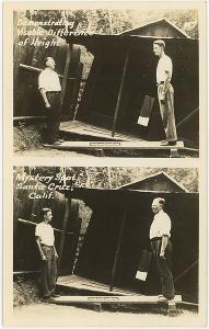 Height Difference Mystery Spot Santa Cruz CA Vtg. RPPC