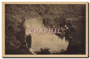 Postcard Old Mill Indre Le Pin Plum seen rocks of Borgere