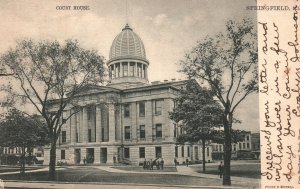 Vintage Postcard 1906 Court House Springfield IL Illinois Pub. Raphael Tuck & So