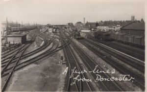 Yorkshire Postcard - A Few Lines From Doncaster, Railway Lines. Ref.SW1569