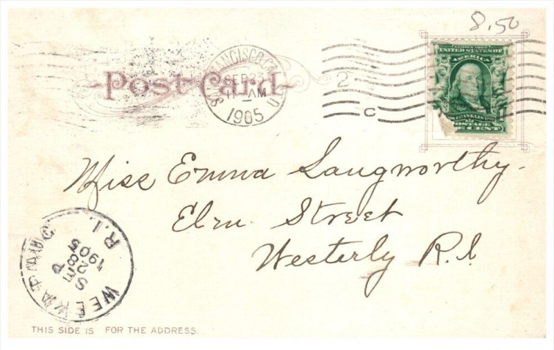 11834  DPO RF 2 Weekapaug RI 1905   CA Oakland 1904 Harbor View