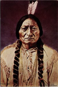 Sitting Bull photo DF Barry 1885 Miles City Montana Postcard