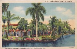 Florida Fort Lauderdale The Erkins Residence On New River 1937 Curteich