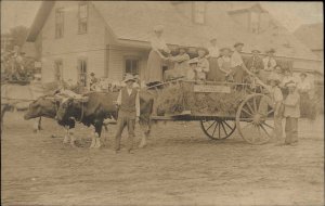 South Bristol Maine ME Oxen Free Oxomobile c1910 Real Photo Postcard