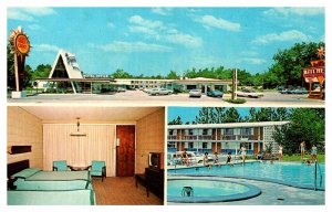 Postcard SWIMMING POOL SCENE Statesboro Georgia GA AS2346