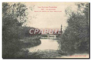 Old Postcard The High Pyrenees Vic Bigorre Metallic Bridge