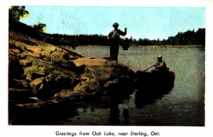 Canada Greetings From Oak Lake Near Stirling Ontario Vintage Postcard 09.89