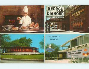 Unused Pre-1980 GEORGE DIAMOND RESTAURANT Chicago Illinois IL v8370