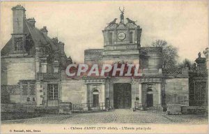 'Old Postcard Chateau d''Anet The main entrance'