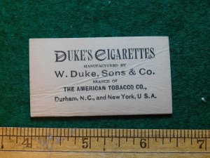 1870s-80s Real Photo Actress Duke's Cigarettes W.Duke, Sons & Co Tobacco Card F7 