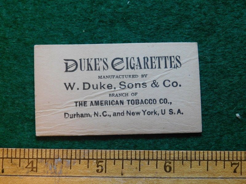 1870s-80s Real Photo Actress Duke's Cigarettes W.Duke, Sons & Co Tobacco Card F7