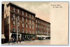 c1910 Victoria Hotel St. John New Brunswick Canada Antique Unposted Postcard