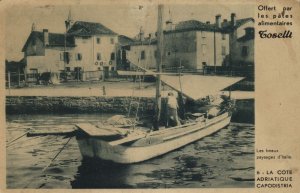 slovenia, CAPODISTRIA KOPER, Sailing Boat in Harbour (1941) Poastcard