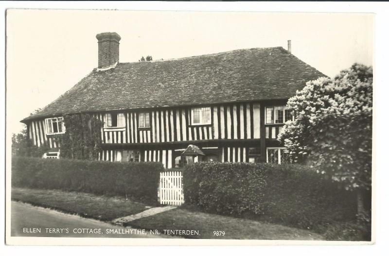 Ellen Terry's Cottage, Smallhythe Nr Tenterden RP PPC, 1956 Berkhamstead PMK 