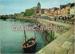 Postcard Modern Treport (Seine Mrs) Overall Quay View