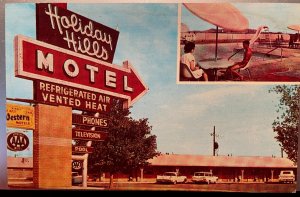 Vintage Postcard 1950's Holiday Hills Motel (Best Western), Van Horn, Texas (TX)