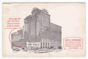 Hotel Sherman Chicago Illinois 1933 postcard