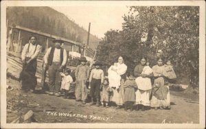 Native Americana Indian Family Whole Dam Family c1910 Real Photo Postcard