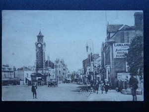 Surrey EPSOM High Street SHEATH & SON Hovis Bakers c1918 Postcard by H. Hillman