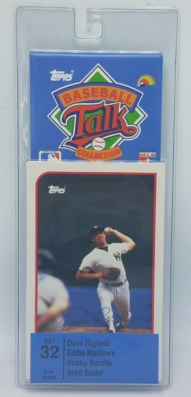 1989 Topps Baseball Talk Soundcard Collection #32 Bobby Bonilla Brett Butler NOS