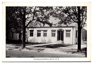 Vintage Telephone Building, Derry, NH Postcard