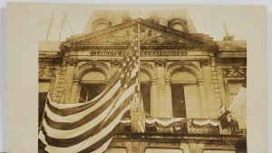 RPPC 1918 France Chaumont Decorated For Pres Wilson Gen Pershing Postcard Q13