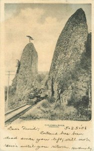 Columbia River Oregon Pillars Mercules 1906 Railroad Postcard 21-1872