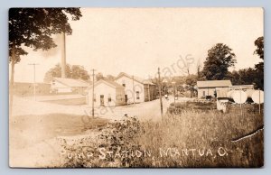 J87/ Mantua Ohio RPPC Postcard c1910 Pump Station Portage County 1487