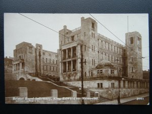 Bristol ROYAL INFIRMARY King Edward Vll Memorial Old RP Postcard by Burgess & Co