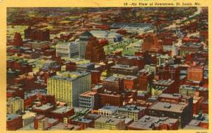 MO - St. Louis, Aerial View of Downtown