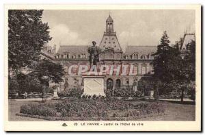 Le Havre Old Postcard Garden of the city & # 39hotel