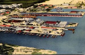 Florida Fort Lauderdale Aerial View Port Everglades 1953 Curteich