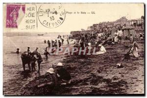 Old Postcard Luc Sur Mer Beach and Bath