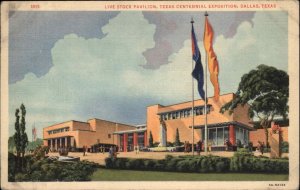 Dallas Texas TX 1936 Exposition Live Stock Pavilion c1930s-40s Linen Postcard