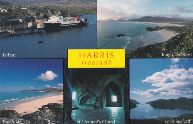 Caledonian Ship Ferry at Harris Hearadh Outer Hebrides Postcard