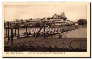 Neuf Brisach - The Boat Bridge - Old Postcard