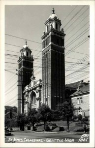 Seattle Washington WA St. James Cathedral Ellis 1061 Real Photo Postcard