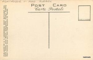 C-1920s Gaspe Highway  Lighthouse CANADA Henderson postcard 1484