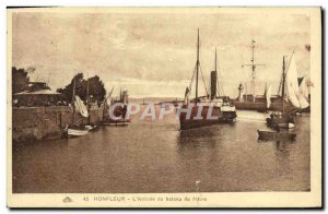 Old Postcard Honfleur L & # 39Arrivee Boat Le Havre