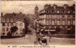 CPA CAEN - La Place Alexandre III et la Rue St-JEAN (422320)