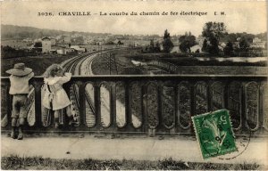 CPA Chaville La courbe du chemin de fer electrique (1314617)