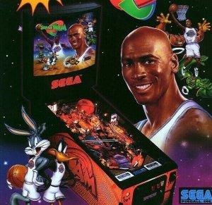 Space Jam Pinball Flyer Bugs Bunny Michael Jordan Art Original Ready To Frame