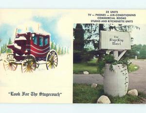 Unused Pre-1980 THE STAGE STOP MOTEL Ann Arbor Michigan MI n7254