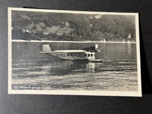 Mint Germany Aviation RPPC Postcard Wasserflugzeug Lindau Hydroplane Aircraft