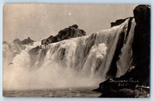 Buhl Idaho ID Postcard RPPC Photo Shoshone Falls Waterfalls 1914 Posted Antique