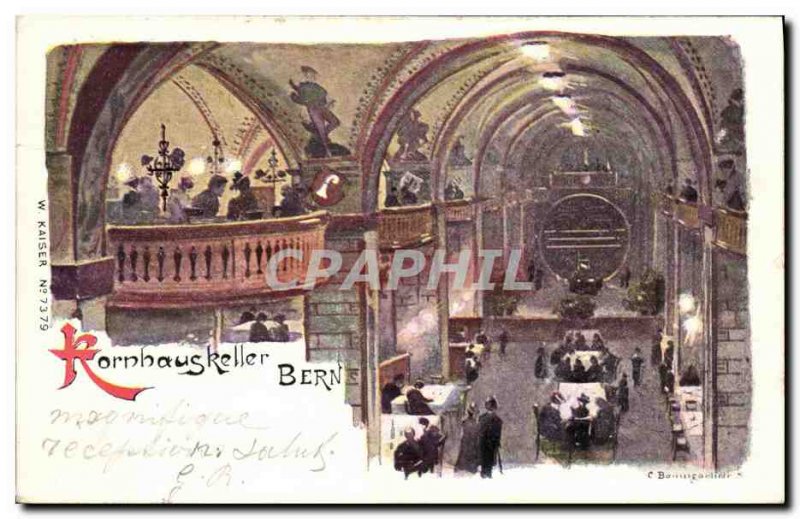 Old Postcard Bern Kornhauskeller
