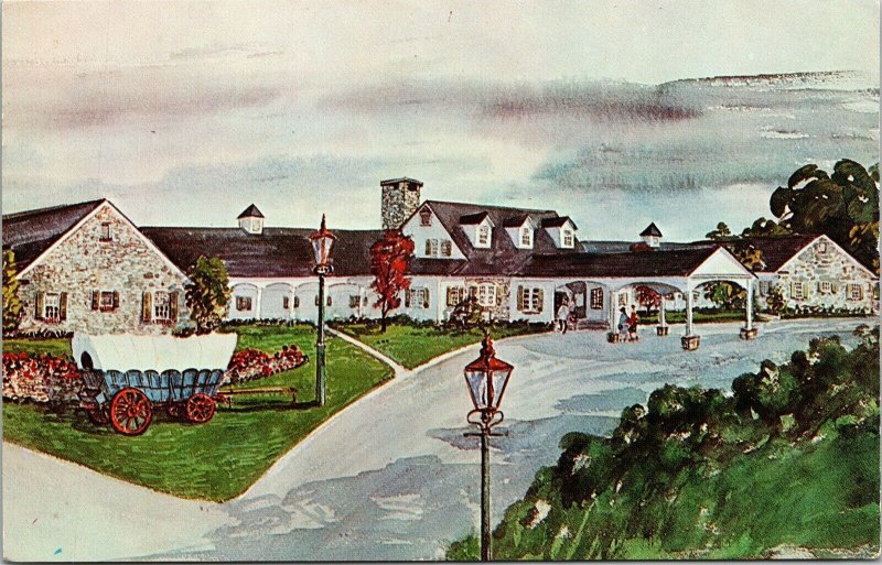 Conestoga Moro Inn US 222 Lancaster PA Pennsylvania Postcard UNP Vintage Penn PM 