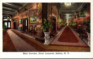 New York Buffalo Hotel Lafayette The Main Corridor